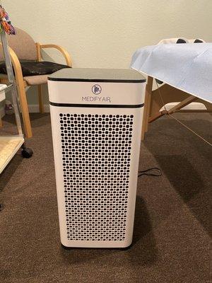 Medical grade air purifier with ionizer which help remove Toxic Volatile Organic compounds from the air.