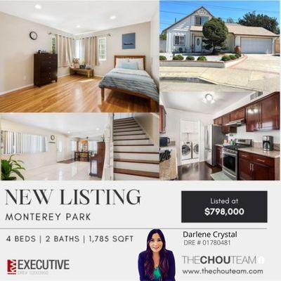 WOW! New Listing Call/Text me to schedule a tour! (909) 772-5759 Enjoy this beautiful #MontereyPark home!