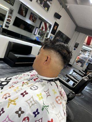 Hair cut by Jeremiah at Lefthook barbershop