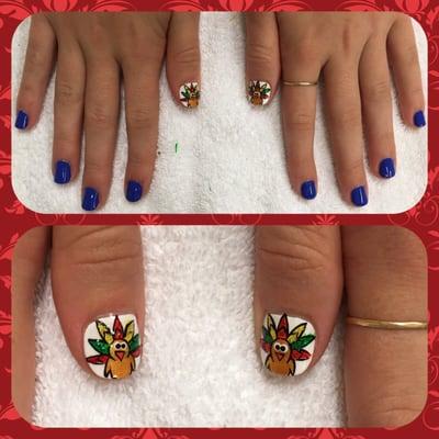 Thanksgiving turkey nails!!!