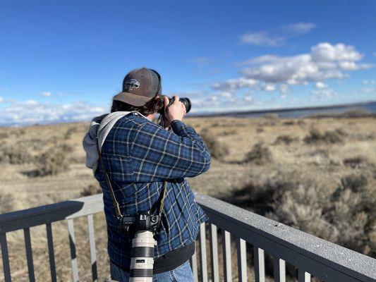 Drew Allen, COO shooting scenic photos for a real estate client near Lake Lowell, Nampa, Idaho.