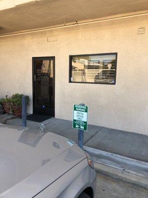 Entrance to dental office.