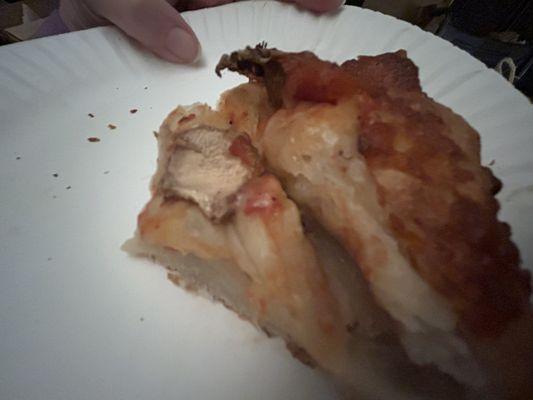 Ordered Pan Pizza. Half way into a slice, where is the sauce?  I think whoever made it put so little on it got sucked up into the bread.