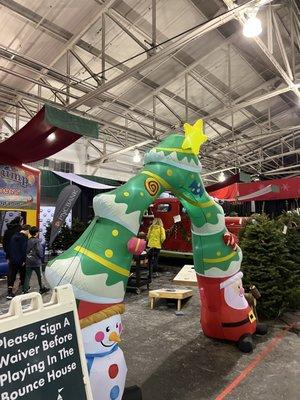 Super festive! Children's play area and a bar to purchase some brews while you tree shop