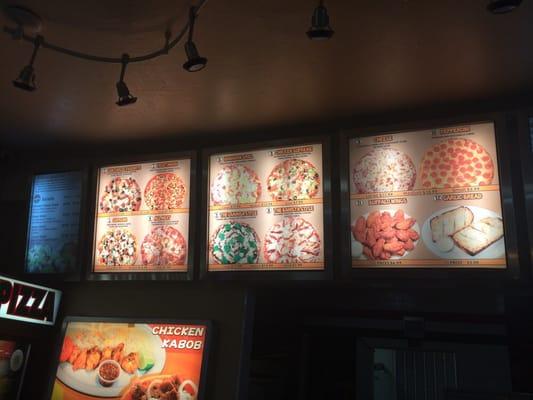 Pizza selection