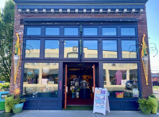 HUBBUB is a bright spot of color on the north end of historic Downtown Centralia.