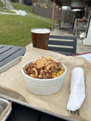 BBQ pulled pork Mac n cheese