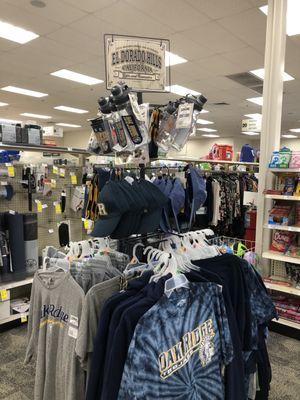 Local high school, Oak Ridge, branded items. Not sure if any profits go to the school.