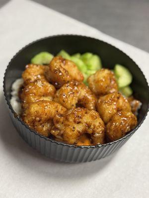 Popcorn shrimp Bowl