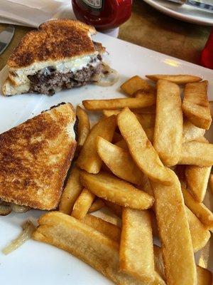 My Patty Melt with Fries!  So yummy!!