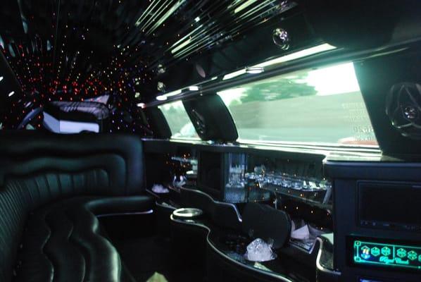 interior of the "awesome" Godfather Limo