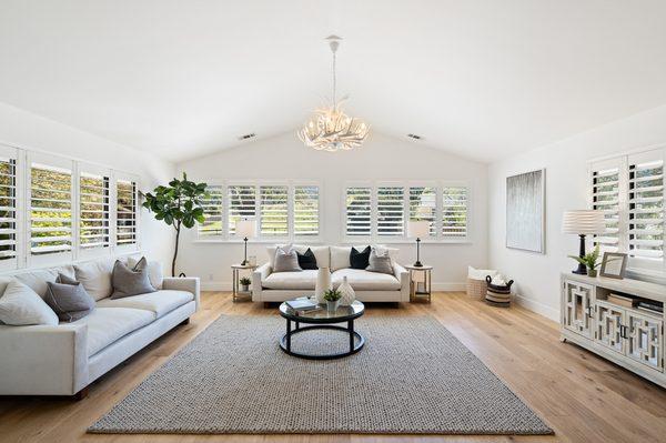 Open, light and airy living room