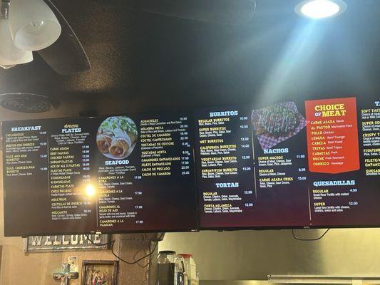 Menu and prices