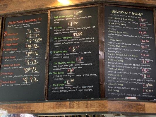 Menu boards as of 7/6/23