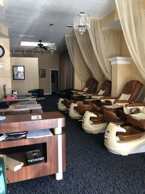 front of the store / previous owner had it as a nail salon / now room in the back for facials!