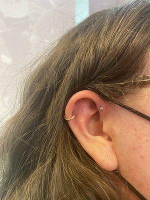 My forward helix piercing