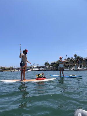 paddle boarding in Newport