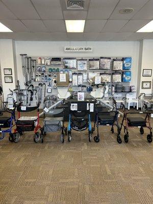 Some of the items we carry in our showroom. Ready to  go and test out!