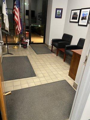 Clean office entrance