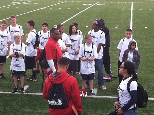 Football camp with DeSean Jackson