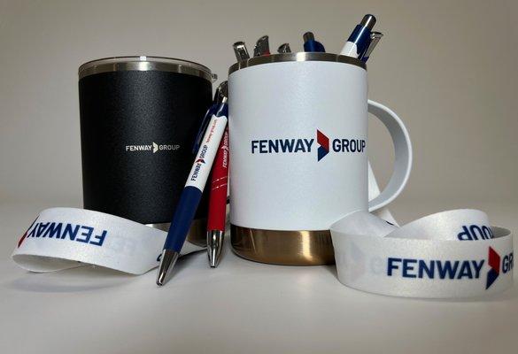 Promotional Products branded with the Fenway Group logo