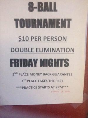 Pool tournaments