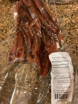 Salmon jerky