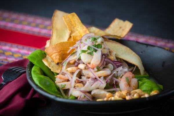 Ceviche Mixto- fish, shrimp, octopus