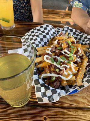 Pineapple cider + bacon fries