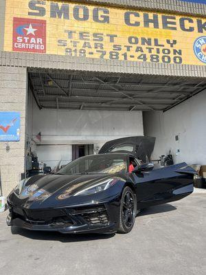 Chevy Corvette getting tested today