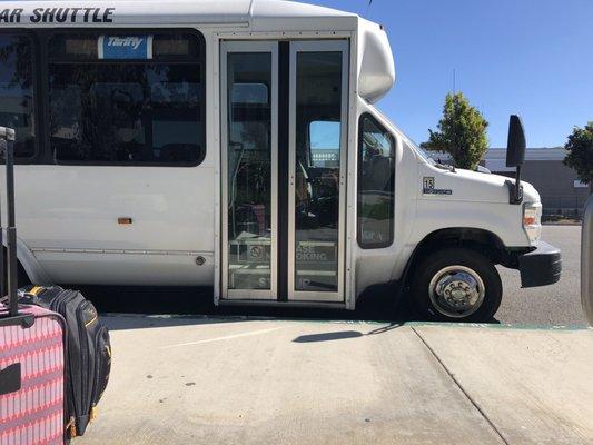 Thrifty shuttle on Birch, as we waited and waited for a driver to go to JWA.