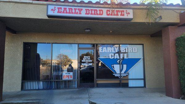 Front of Early bird cafe