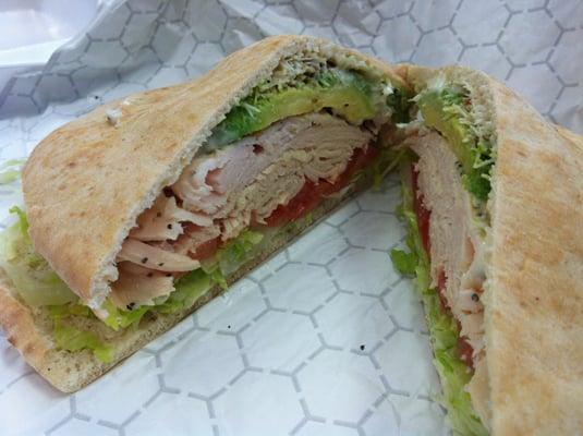 Grilled chicken avocado sandwich