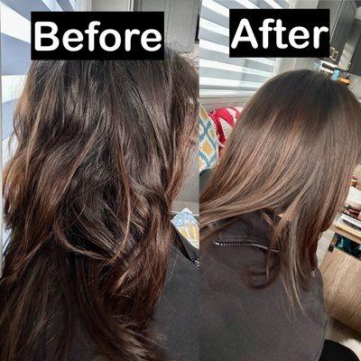 Before Yuko Hair Straightening and After results