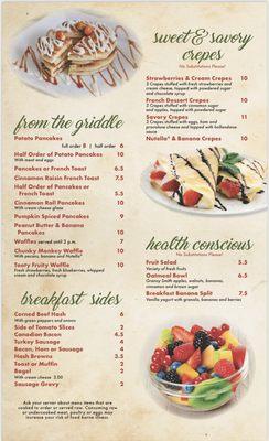 Zorbas Breakfast Menu Cont.