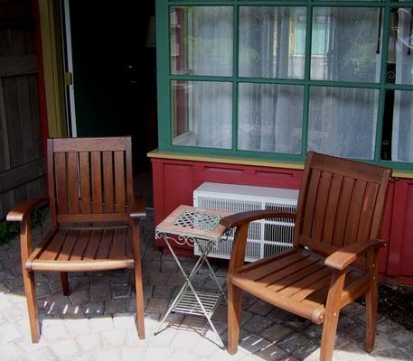 Chairs/Seating area on private patio.