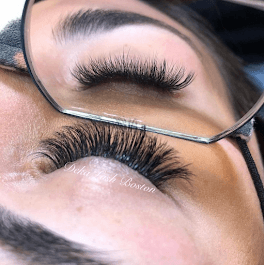 Eyelash extensions + eyebrow tint and sugaring