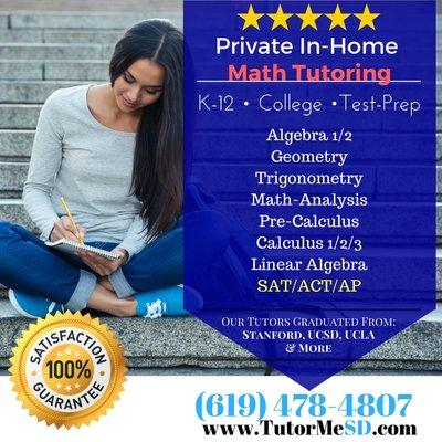 We make math tutoring a breeze. Work with the best Math tutors in San Diego.