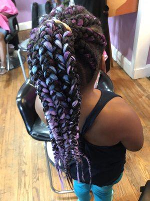 Mermaid ponytail braided hair