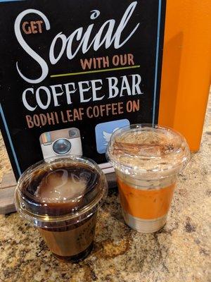 Old Fashioned Iced Coffee and Churro Latte