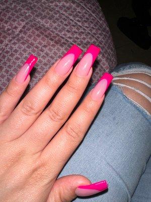 pink french tips