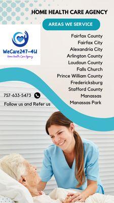 We service multiple counties and cities in Northern Virginia.