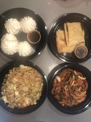 BBQ Pork Bao Dim Sum, Beef Pancake Dim Sum, 307. Singapore Style Fried Rice Noodle, 502. Mongolian Beef