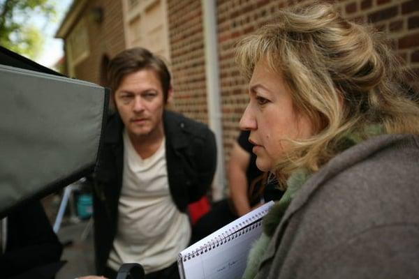 On the film set of " Hello Herman " directed by Michelle Danner staring Norman Reedus