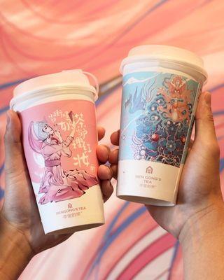 Peach Oolong Milk Tea & Osmanthus Rice Milk Tea  (IG: @eatsbykatiemei)