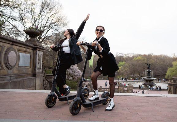 Enjoying Scooter ride in Central Park