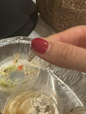 Glass found in burrito bowl