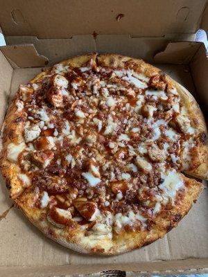 9. BBQ Chicken with Bacon Pizza