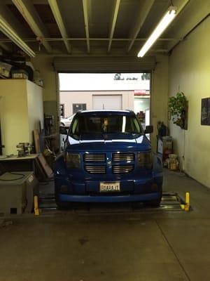 Car after completing the smog check.