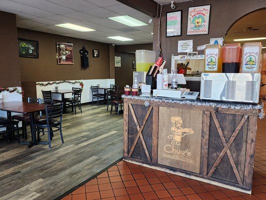 Counter and seating area